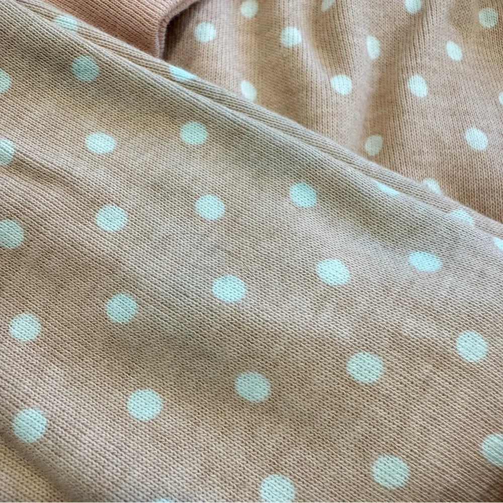 Mini Boden Pajama Set Girls 13Y Pink White Polkadot Cotton